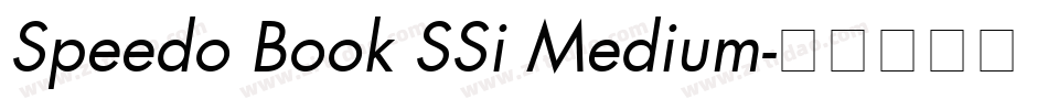 Speedo Book SSi Medium字体转换